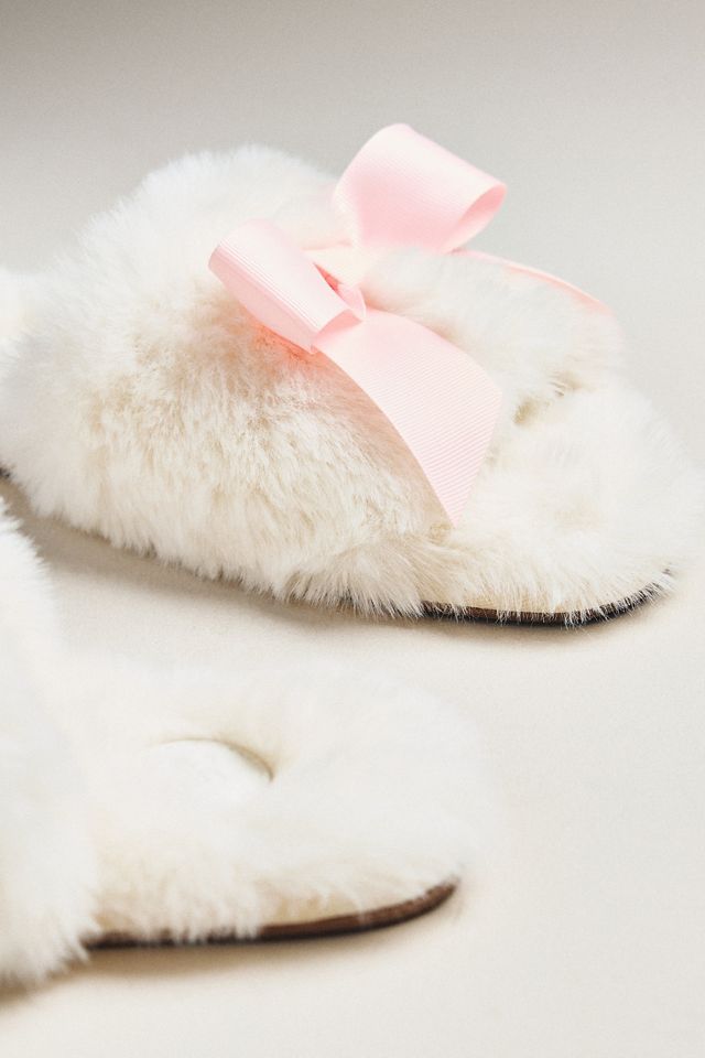 Pantofole Maeve Aperte con Fiocco in Ecopelliccia #2