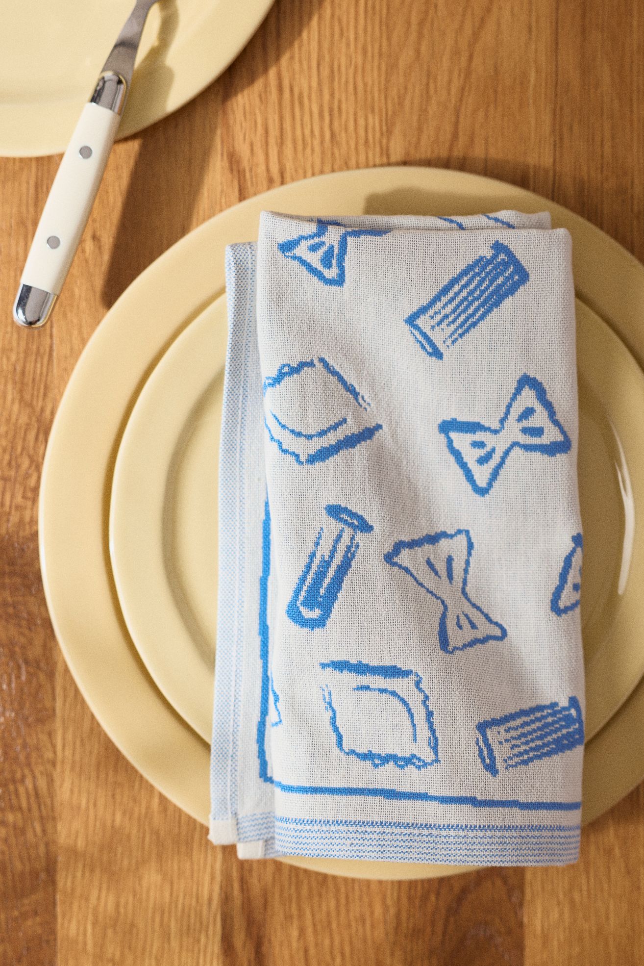 Das Rotes Jacquard Napkins, Set of 4 - Blue, Standard, Set Of 4