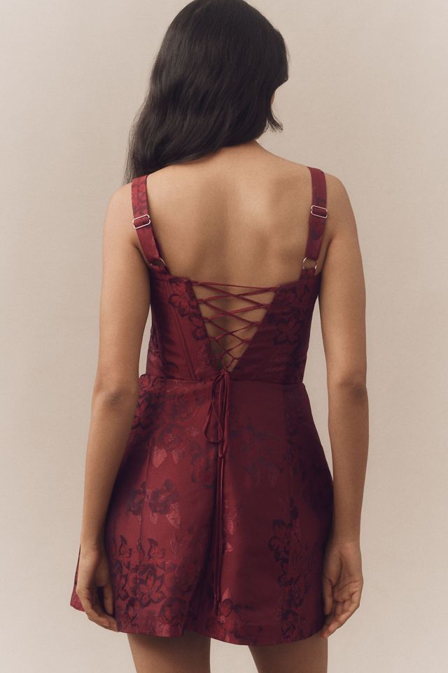 V. Chapman Kimmy Square-Neck A-Line Mini Dress #1