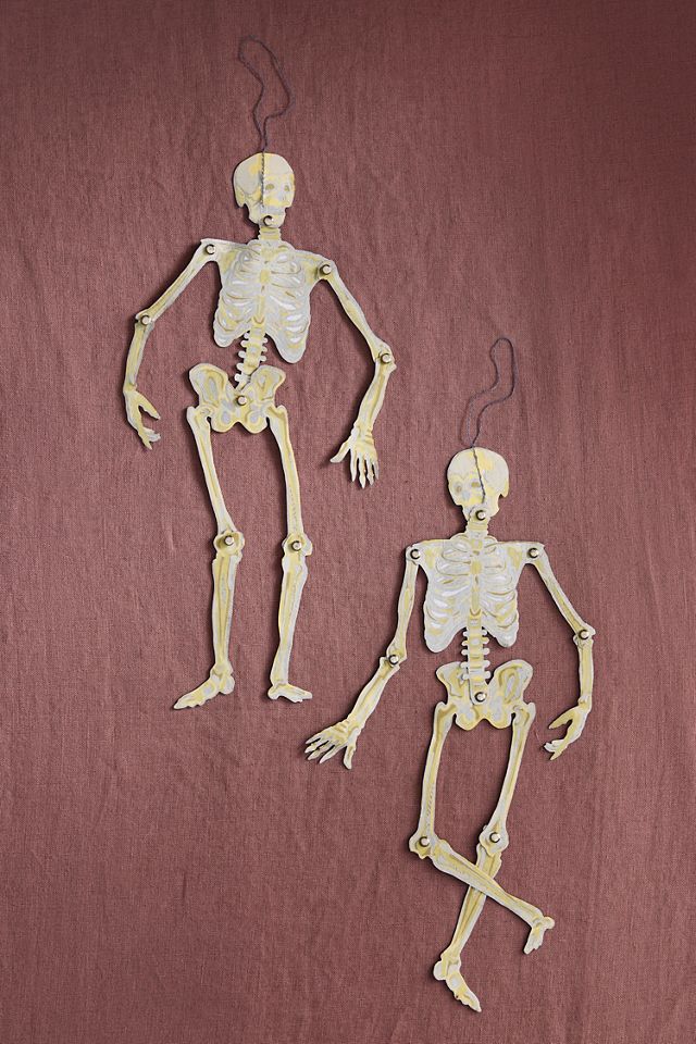 Paper Skeleton Ornaments, Set of 2 #2