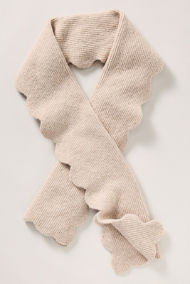 Maeve Scallop Scarf In Neutral