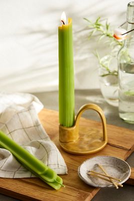 Happy Organics Celery Beeswax Tapers, Set of 2