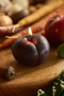 Happy Organics Plum Beeswax Candle