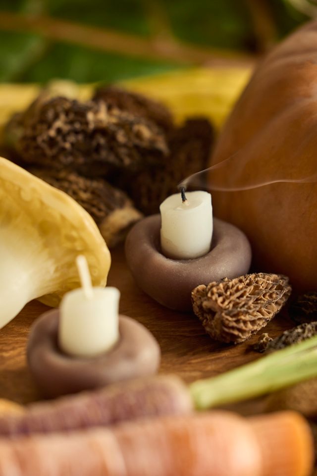 Happy Organics Mushroom Beeswax Candles, Set of 4 #1