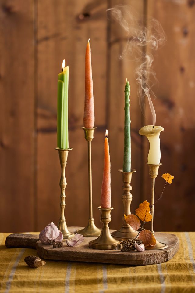 Happy Organics Trumpet Mushroom Beeswax Candle #2