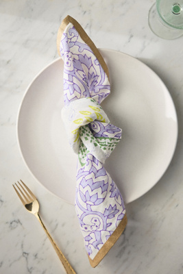 Joanna Buchanan Joyful Block Print Linen Napkins, Set of 2 - Thumbnail 3