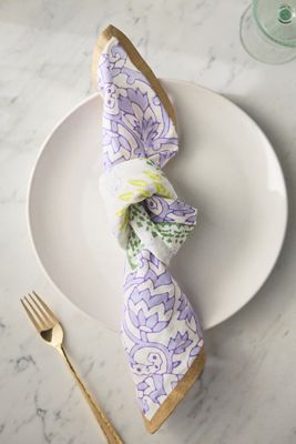 Joanna Buchanan Joyful Block Print Linen Napkins, Set of 2