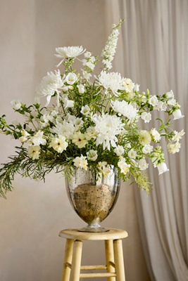 Terrain Mercury Glass Cone Vase In Transparent