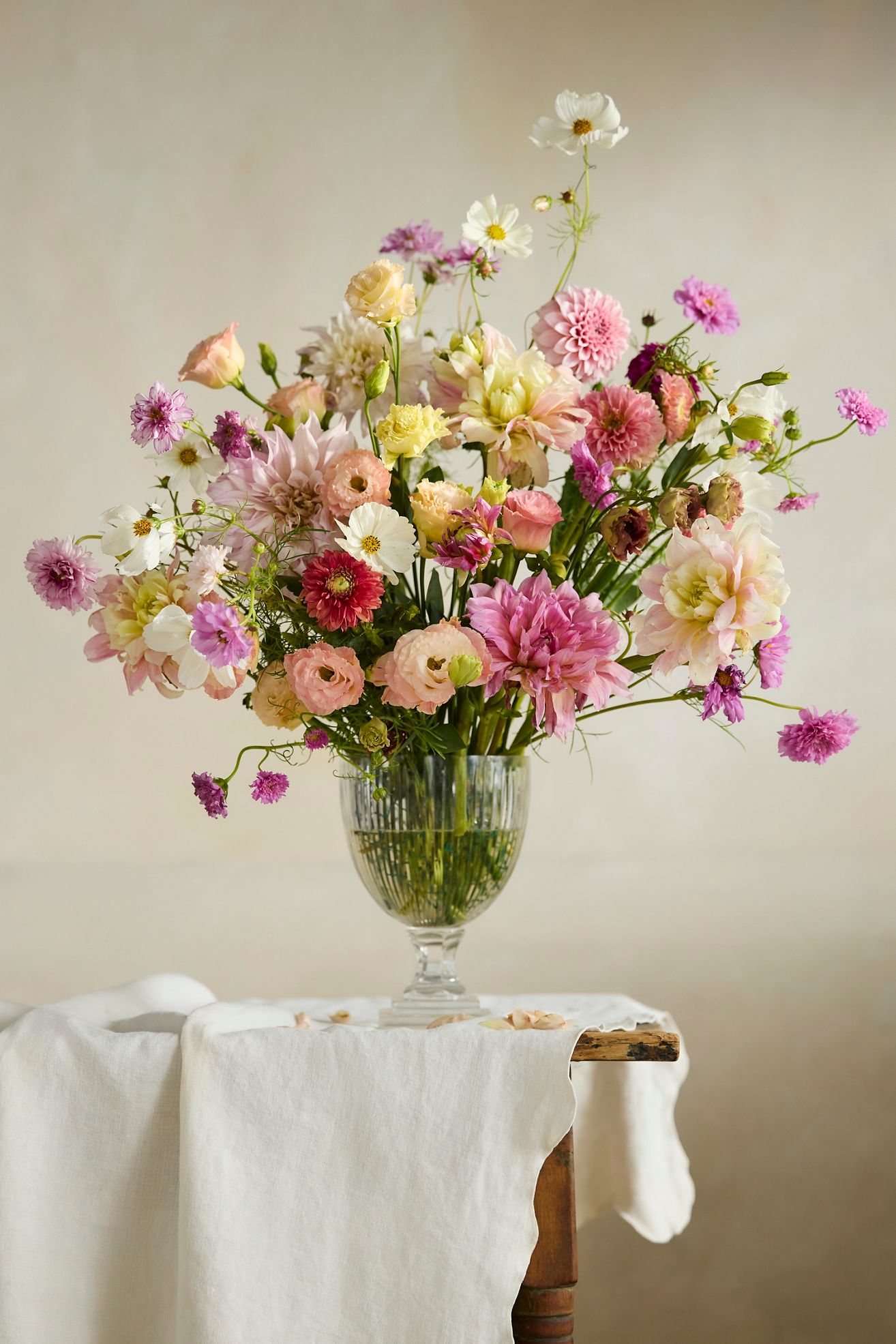 Cut Glass Vase - Clear, Standard, L