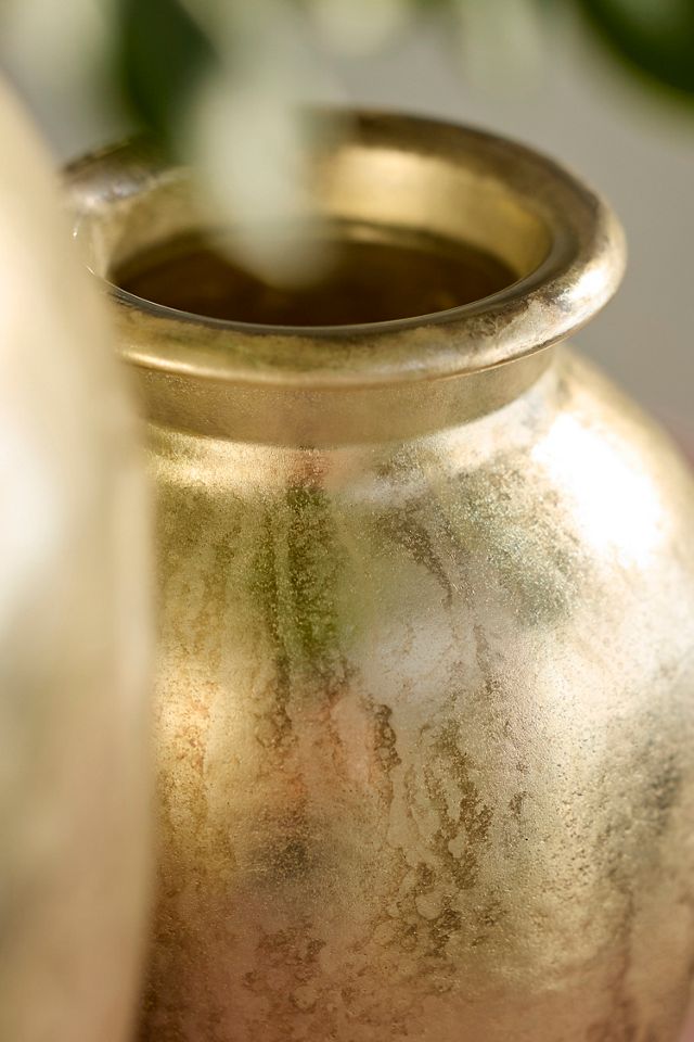 Rounded Silver Glass Vase #4