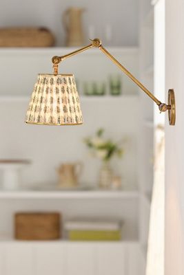 Lee Ruched Printed Articulating Task Sconce