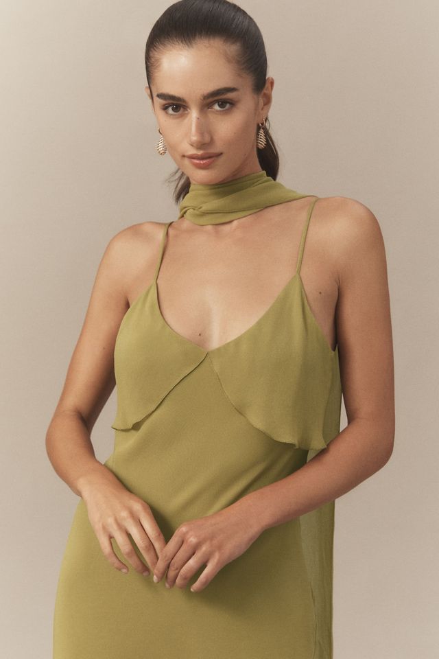 BHLDN Scarf Detail Slip Maxi Dress #2