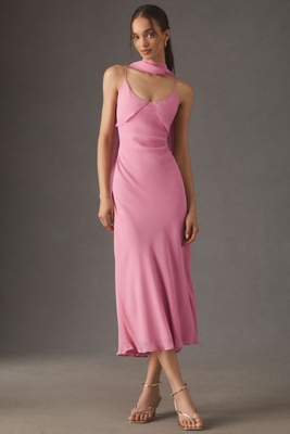 Scarf Detail Slip Maxi Dress