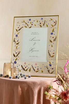 Pressed Floral Sign Holder