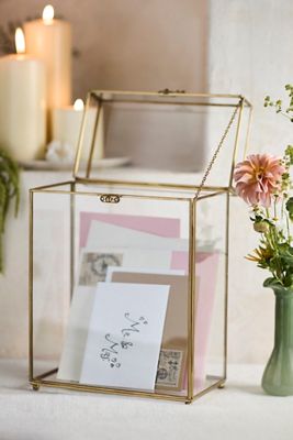 Brass + Glass Card Box