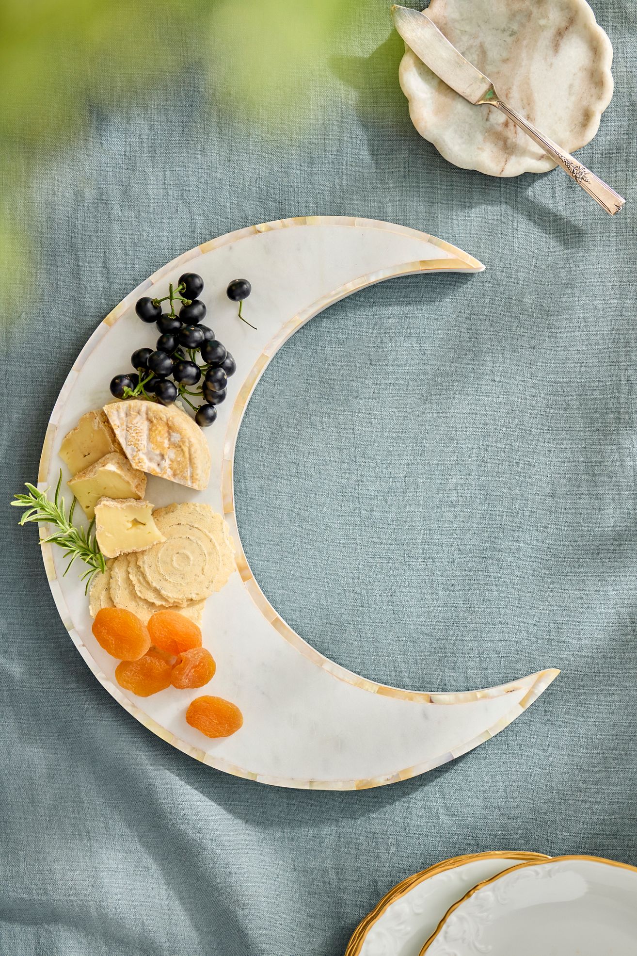 Abalone + Marble Moon Serving Board - Multi, Standard, One Size