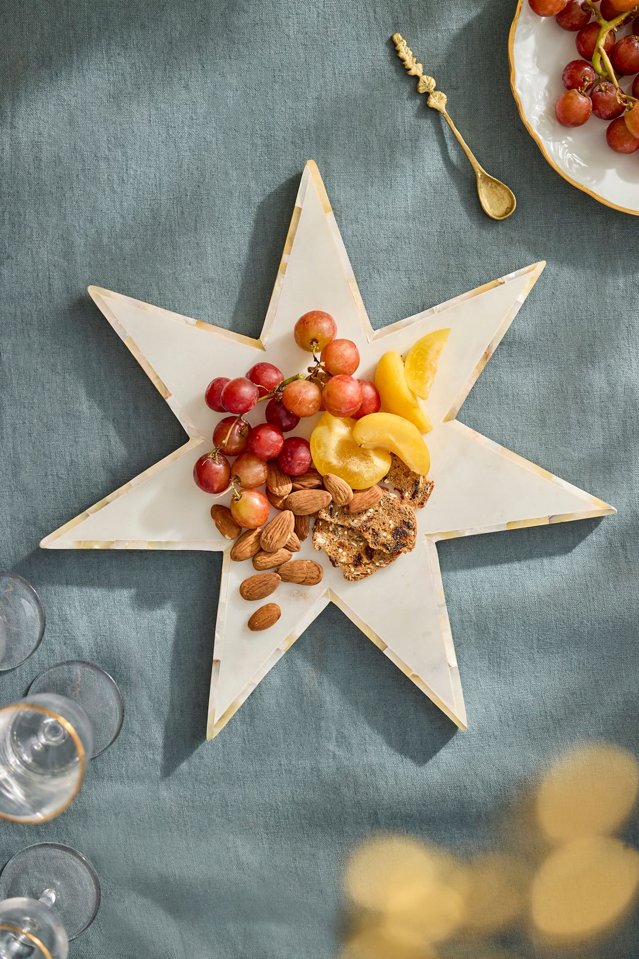 Abalone + Marble Star Serving Board - Multi, Standard, One Size