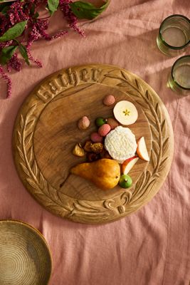 Carved Teak Gather Serving Board