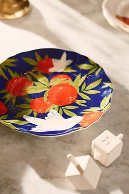 Leah Reena Goren Hanukkah Stoneware Dessert Plate