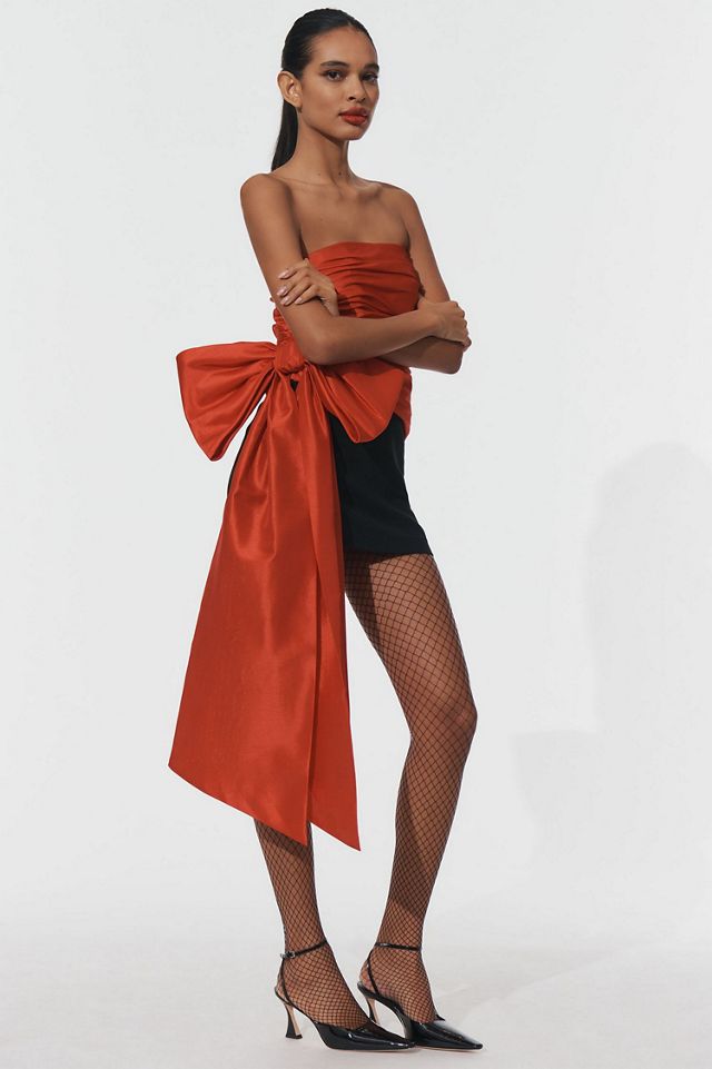 Hutch Taffeta Bow Ruched Top #4