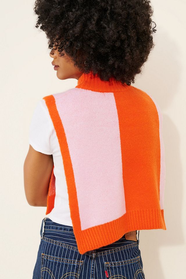 Flat White Colorblock Sweater Vest #1