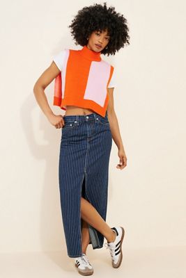Flat White Colorblock Sweater Vest