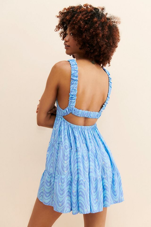 Lusana Kyra Open Back Mini Dress #1
