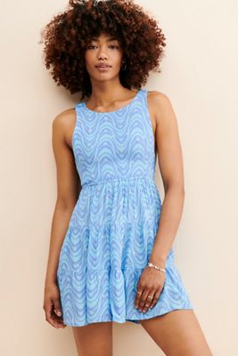 Lusana Kyra Open Back Mini Dress