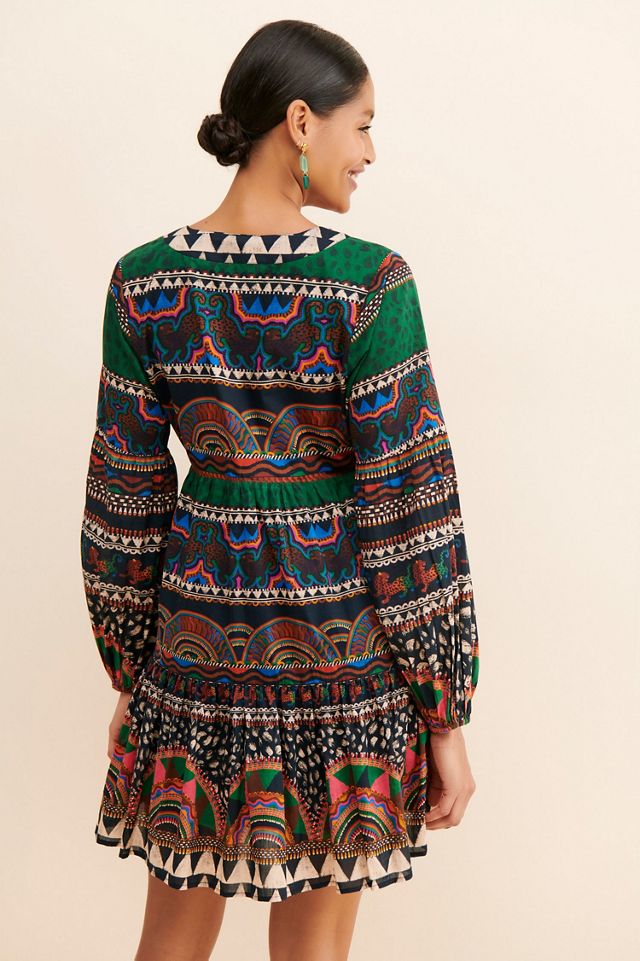 FARM Rio V-Neck Printed Tunic Dress #1