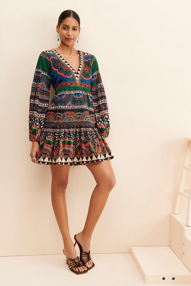 FARM Rio V-Neck Printed Tunic Dress #3