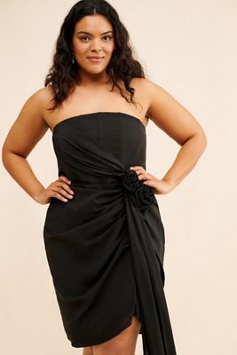eloquii black sequin dress Funnel Neck Knit Dress With Sequin