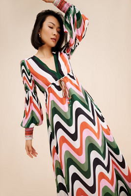 FARM Rio Wave Gradient Maxi Dress | Anthropologie