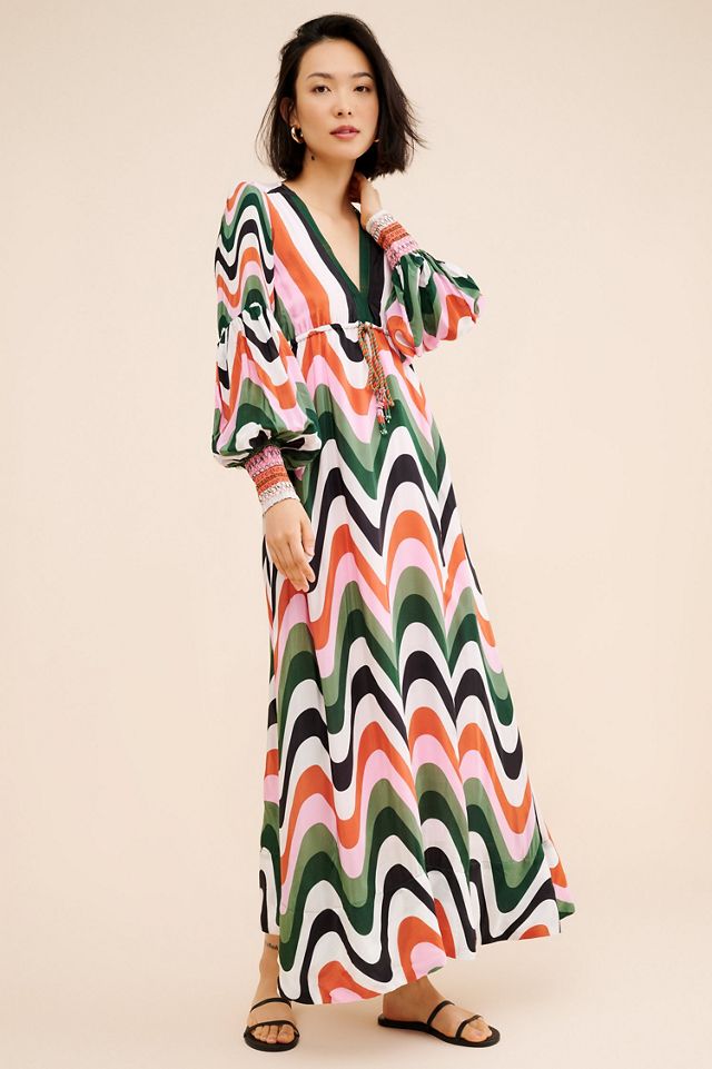 FARM Rio Wave Gradient Maxi Dress #3