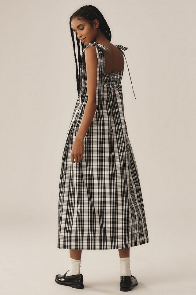 Maeve Square-Neck Tie-Strap Midi Dress #1