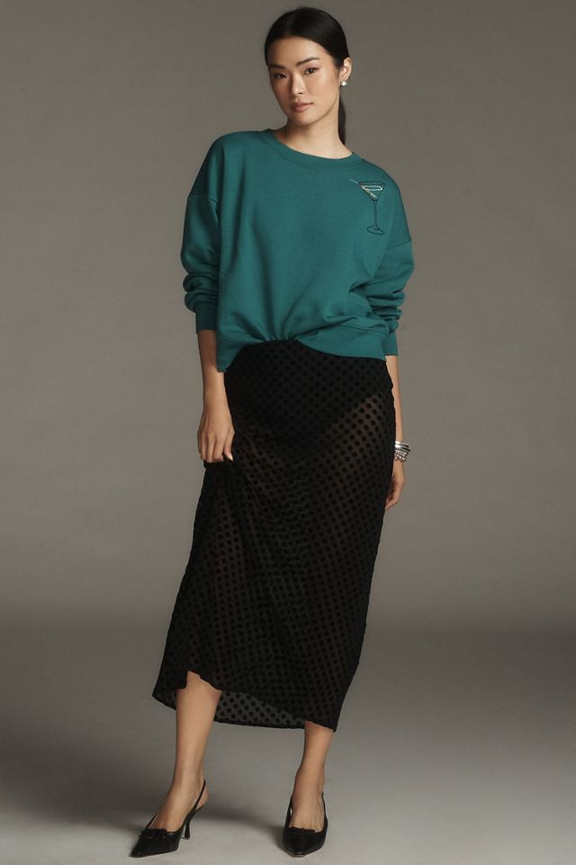 Maeve Martini Icon Long-Sleeve Crew-Neck Pullover Sweater #2