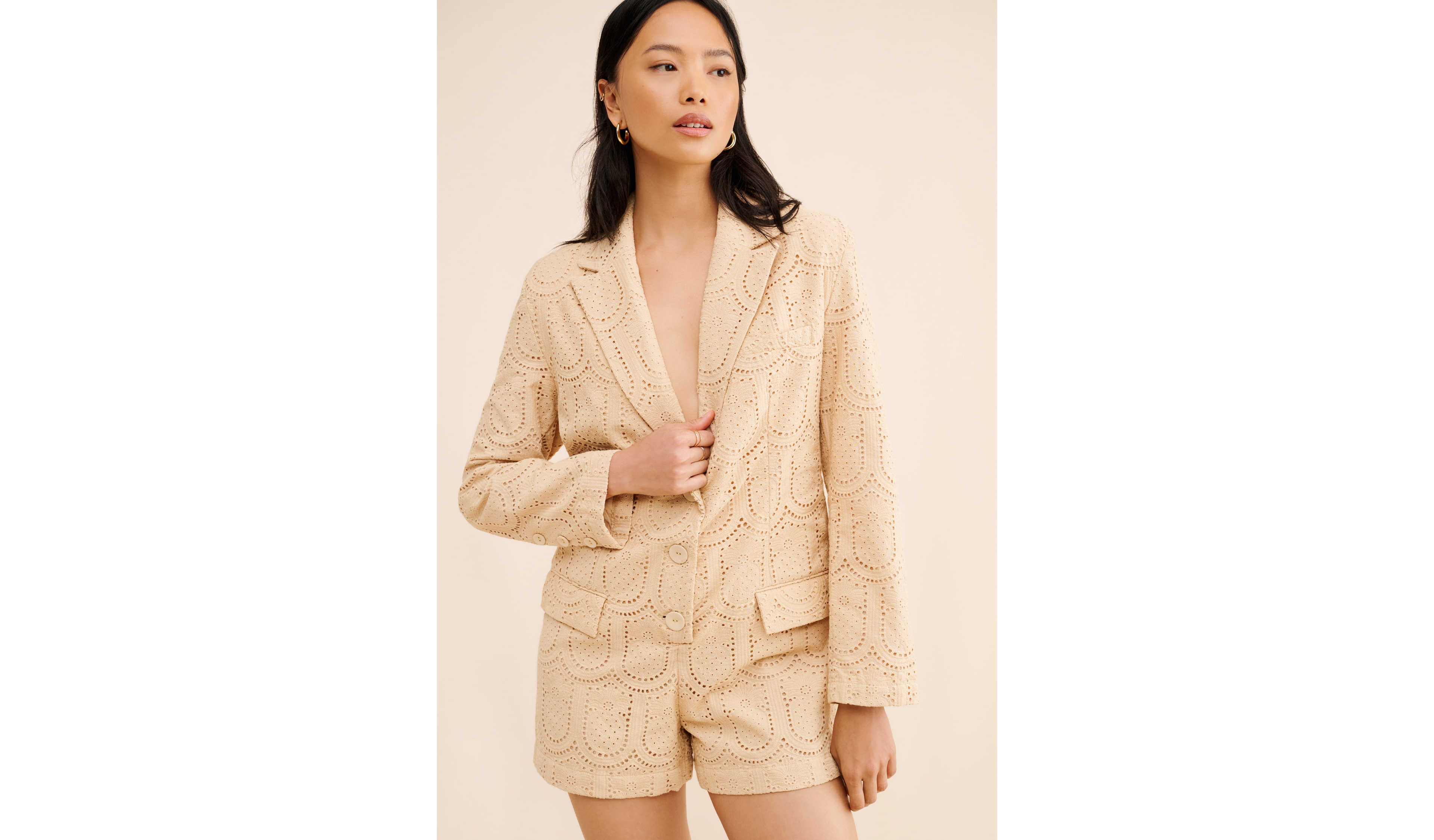 FARM Rio Pineapple Cotton Eyelet Romper
