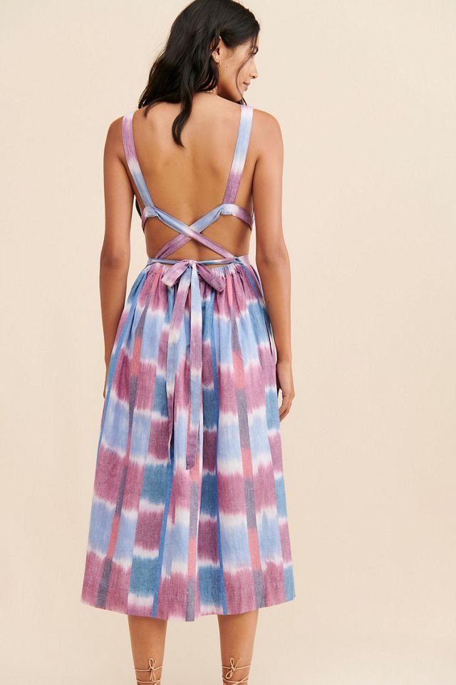 Deep-V Midi Dress #2