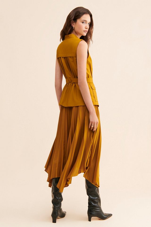 Pleated Sleeveless Midi Dress #2
