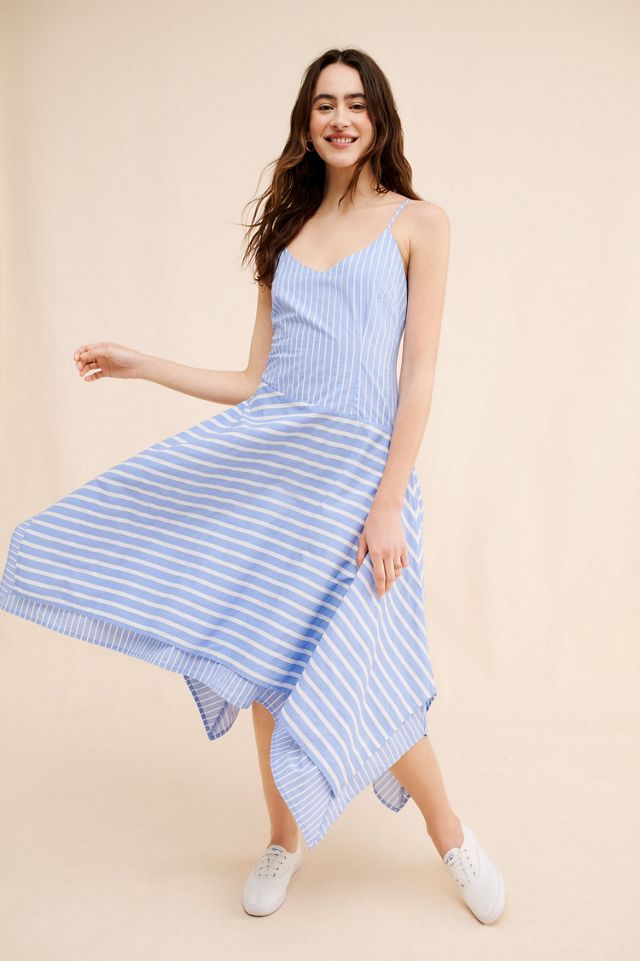Du Paradis Mixed Stripe Midi Dress #3
