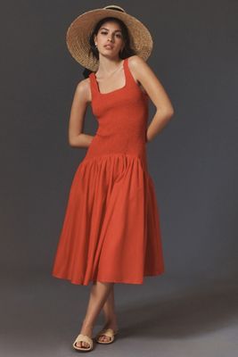 Pilcro Halter Plunge Midi Dress | Anthropologie