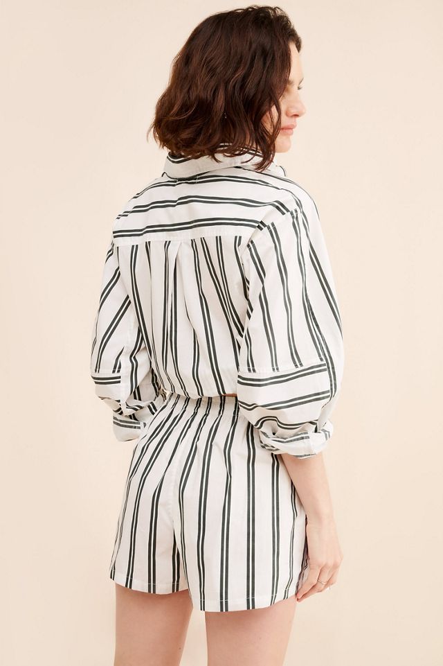 Mikoh Paseo Striped Cotton Shorts #1