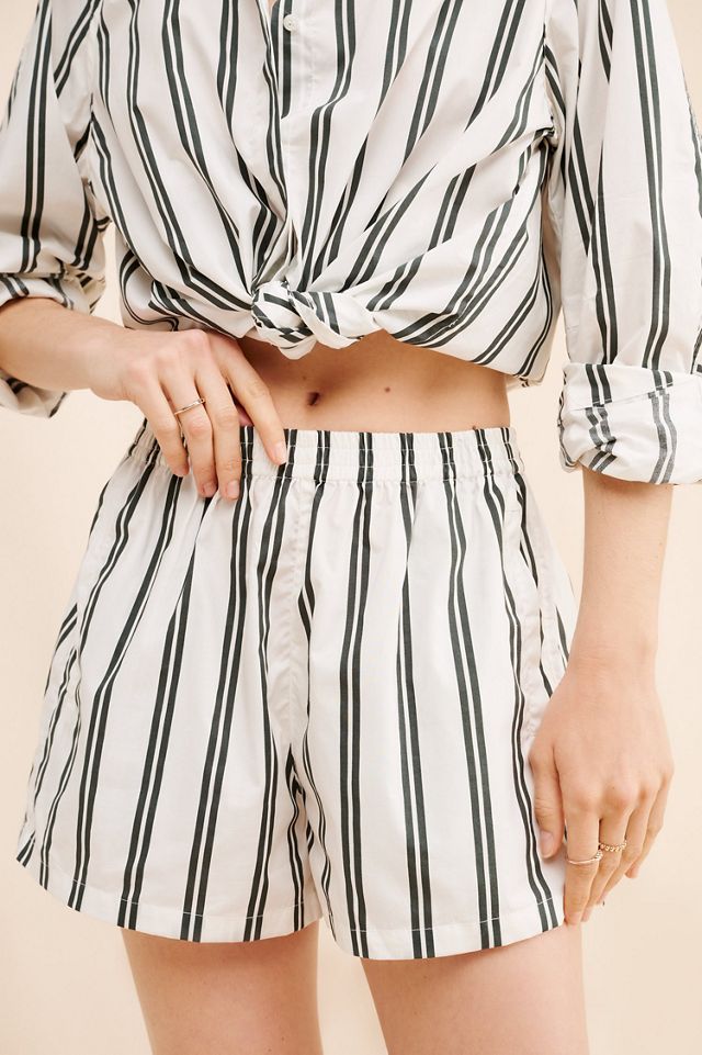 Mikoh Paseo Striped Cotton Shorts #4