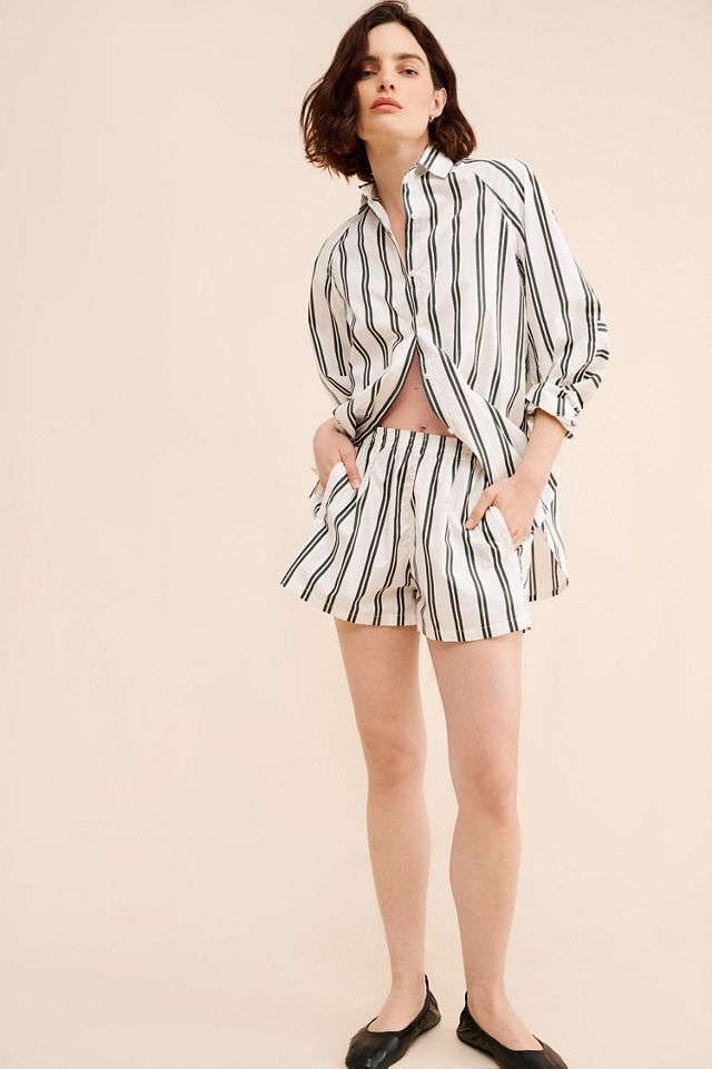 Mikoh Paseo Striped Cotton Shorts #3