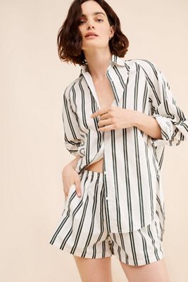 Mikoh Paseo Striped Cotton Shorts