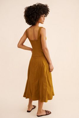 Fastpack Bubble-Hem Midi Dress | Anthropologie