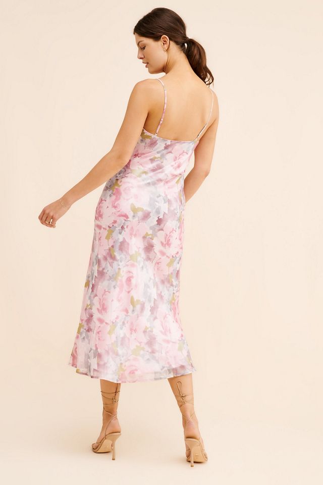 If By Sea Metallic Floral Slip Dress #1