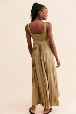 Mare Mare Pleated Maxi Twofer Dress