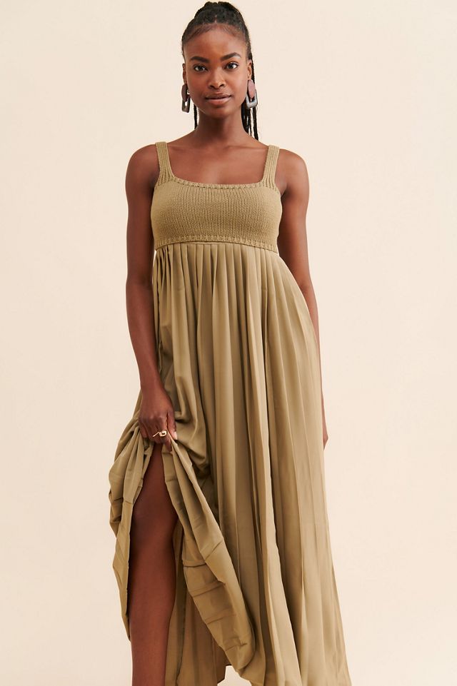 Mare Mare Pleated Maxi Twofer Dress #4