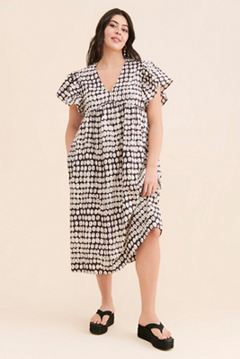 maeve flutter sleeve babydoll mini dress Maeve Flutter-Sleeve Babydoll Mini Dress