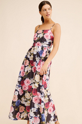 if by sea sleeveless floral jacquard maxi dress If By Sea | Dresses | If By Sea Sleeveless Floral Beige And Black Maxi Dress  Size Medium
